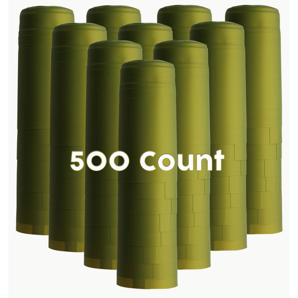 Metallic Lime Green PVC Shrink Capsules-500 Count