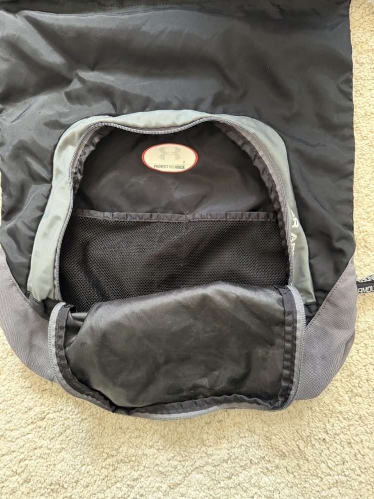 Under Armour Black And White Drawsting Gym Bag Backpack