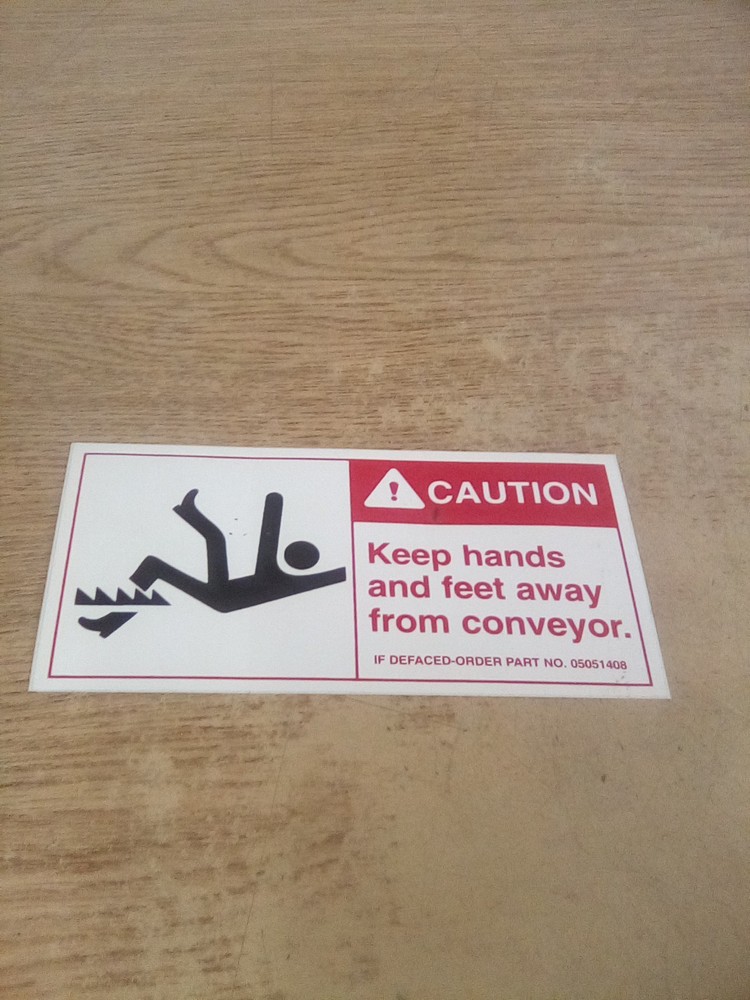 Conveyor Danger Decal 05051408