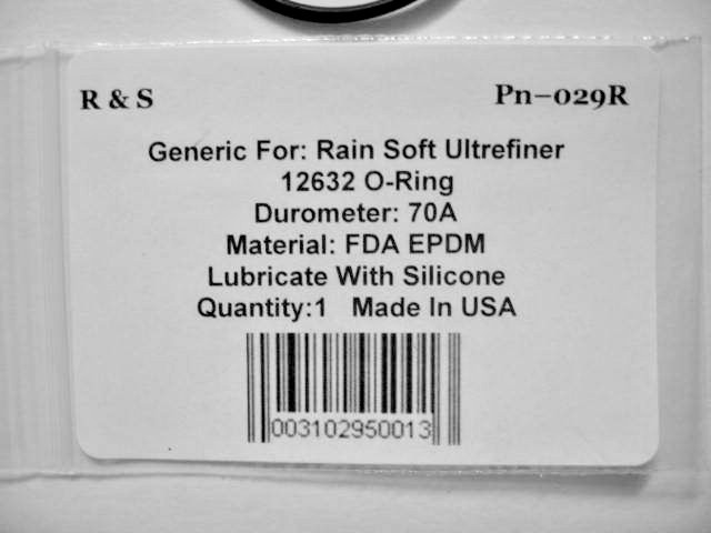 Rain Soft 12632 O-Ring / Dewalt 9R210354 O-Ring / R&S 029R / FDA EPDM Material