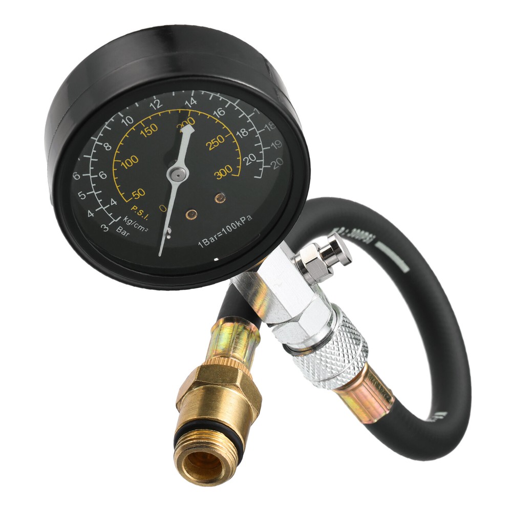 ENGINE COMPRESSION TESTER TESTING GAUGE GAGE CHECK TEST TOOL KIT