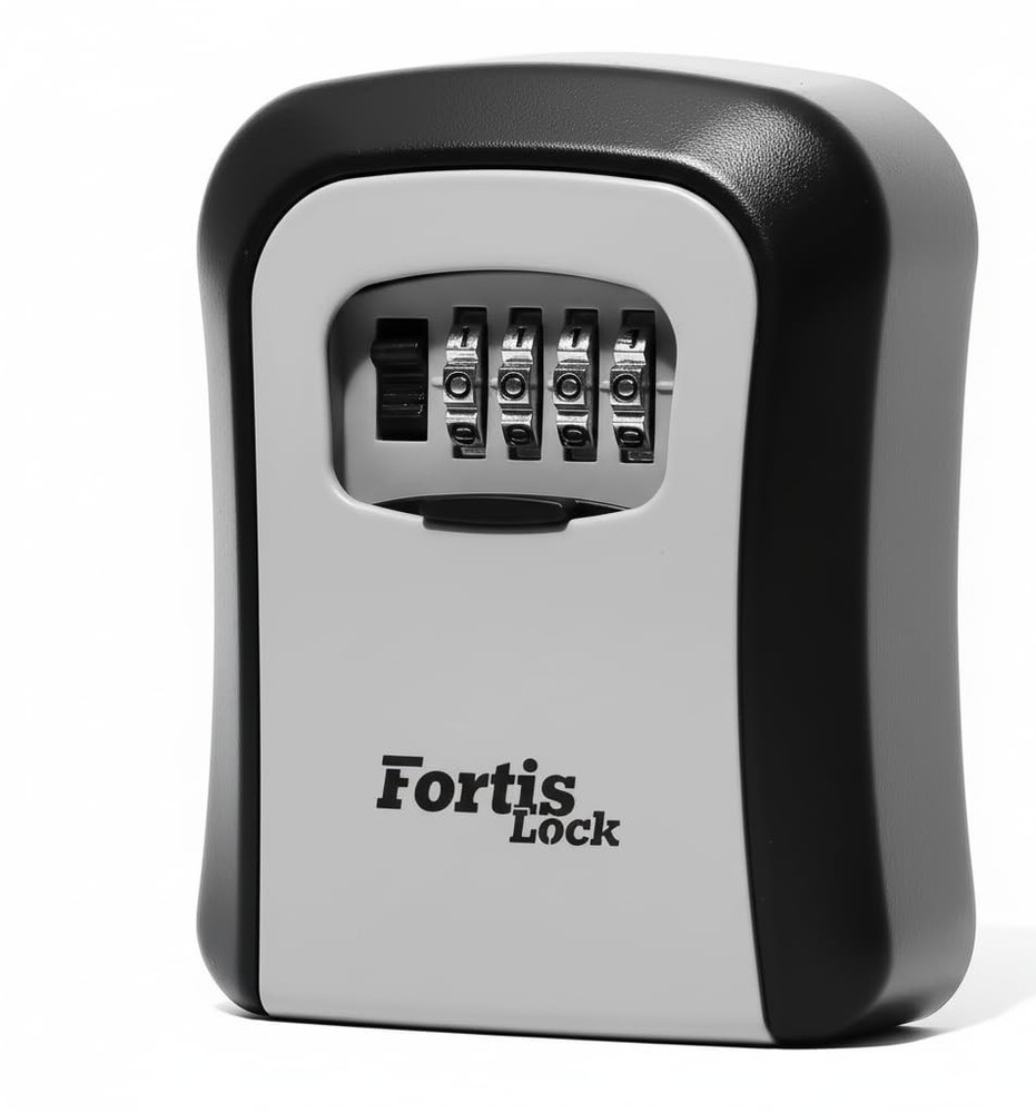 Lock Box for Keys with Code, Wall Mount Key Lock Box Combination, 4Digit Rese...