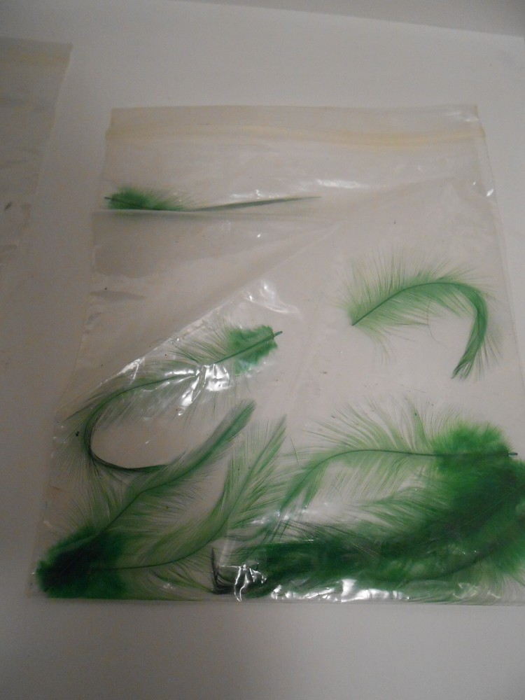 Fly Tying Feathers Yellow Black Green Brown