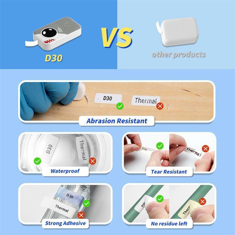Upgrade D30 Pocket Bluetooth Label Maker Machine Direct Thermal Sticker Printer