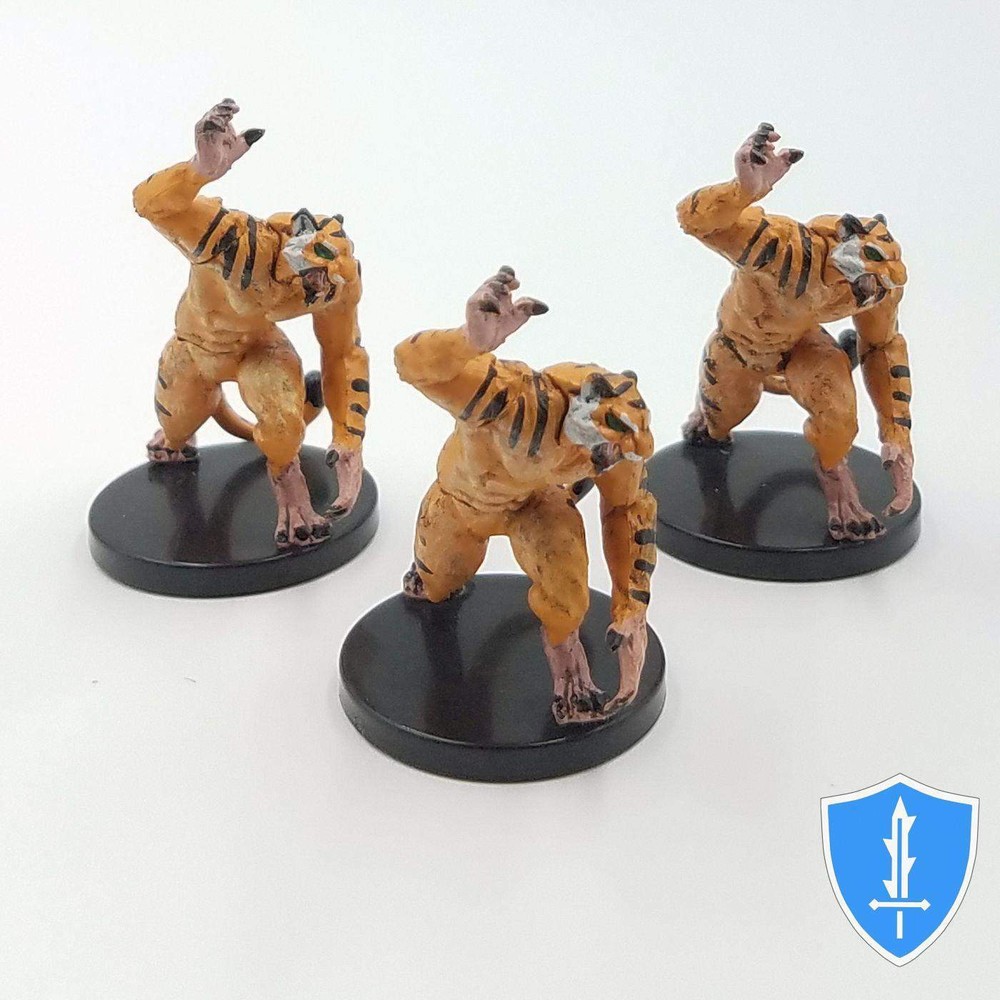Weretiger x3 - Kingmaker #23 Pathfinder Battles D&D Miniature