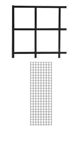 Grid Panel 2' x 6' Set 8 Panels Black Display Wire Gridwall 18 Connectors