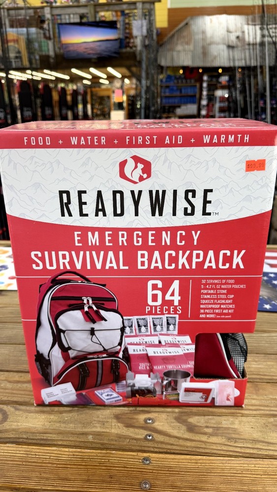 Readywise Emergency Survival Backpack 64 pc New