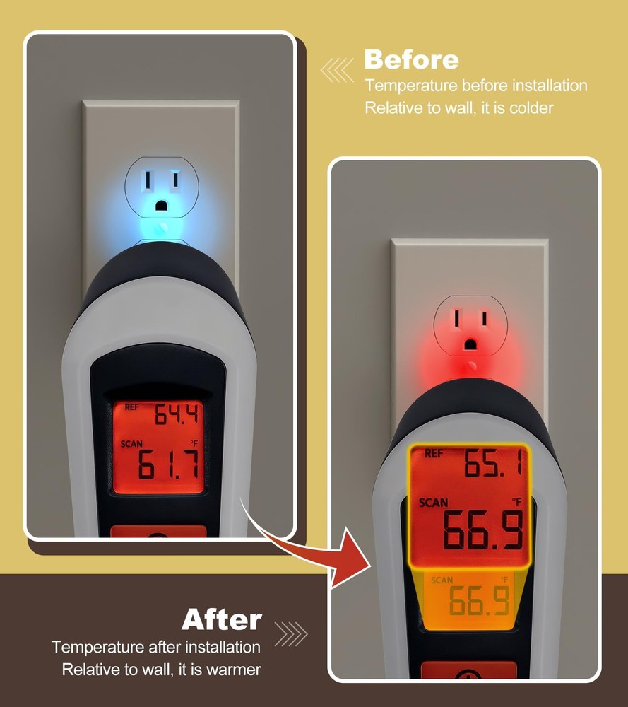 Outlet Insulators Draft Sealers, 30 Pack Electrical 30, White