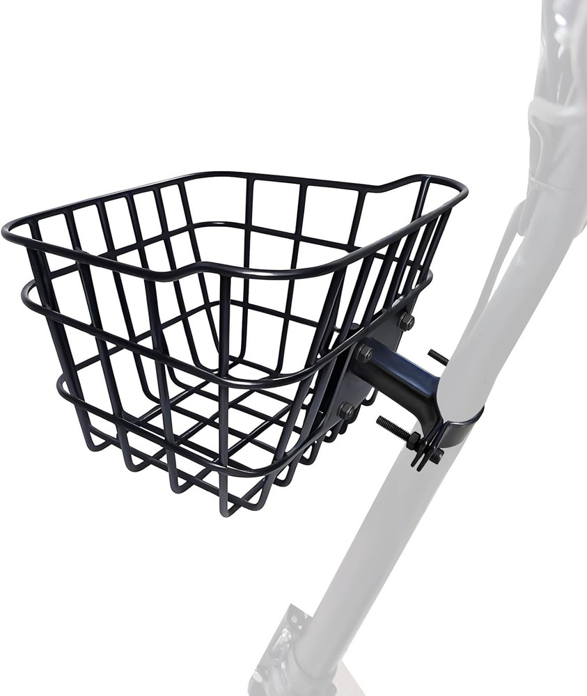 Scooter Basket,Small Front Basket with Fixed Holder - Rust-Resistant 2 gls Capac