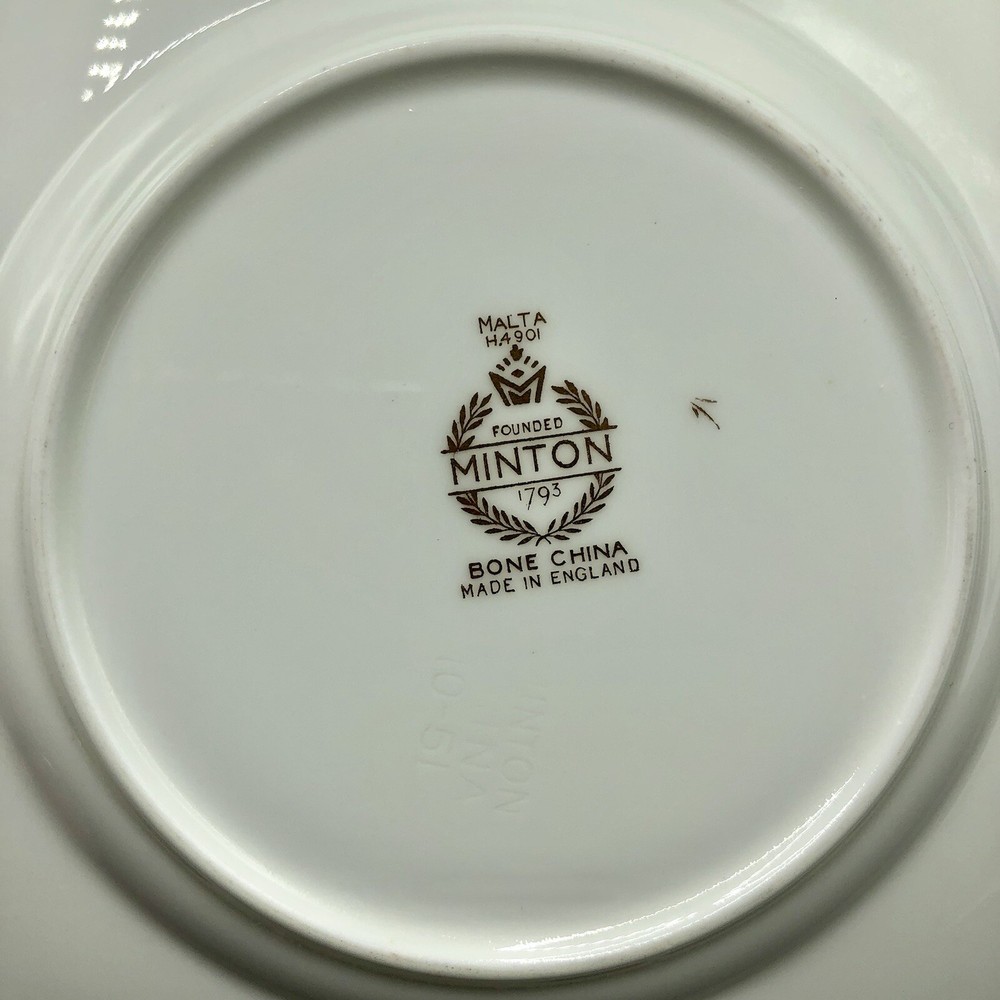 Minton Malta Gold H4901 Bone China 3pc Place Setting /b