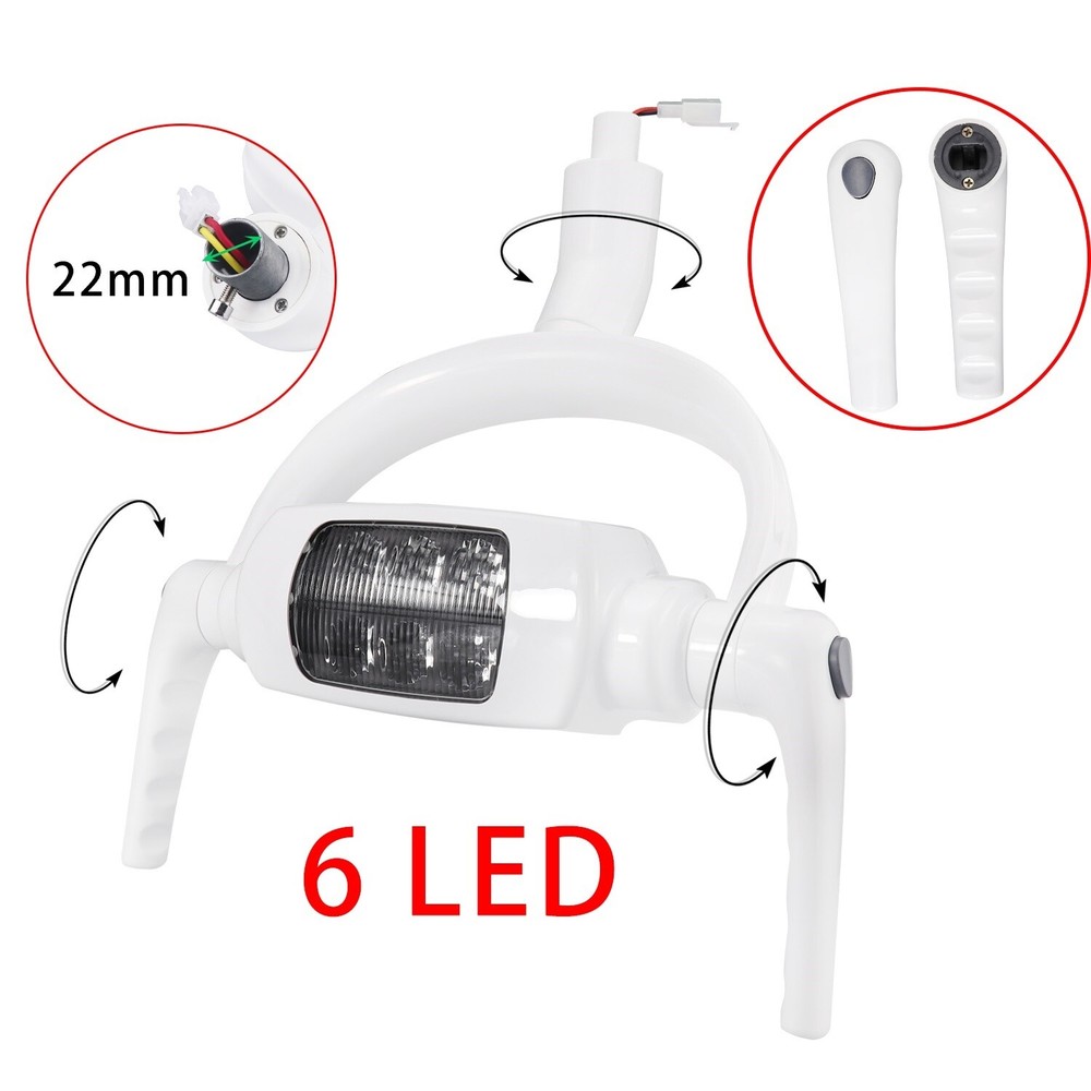 Dental Ceiling Mounted Induction Lamp 6 LED Shadowless Light Sensor Switch US