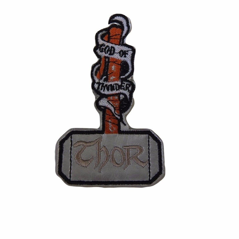 Thor's Hammer God of Thunder Embroidered Patch