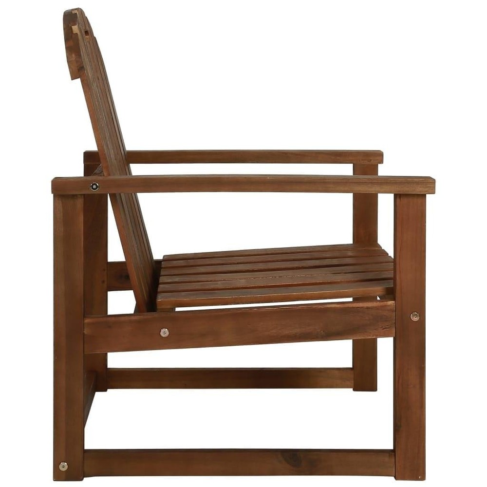 VidaXL Patio Sofa Chairs 2 Pcs Solid Acacia Wood