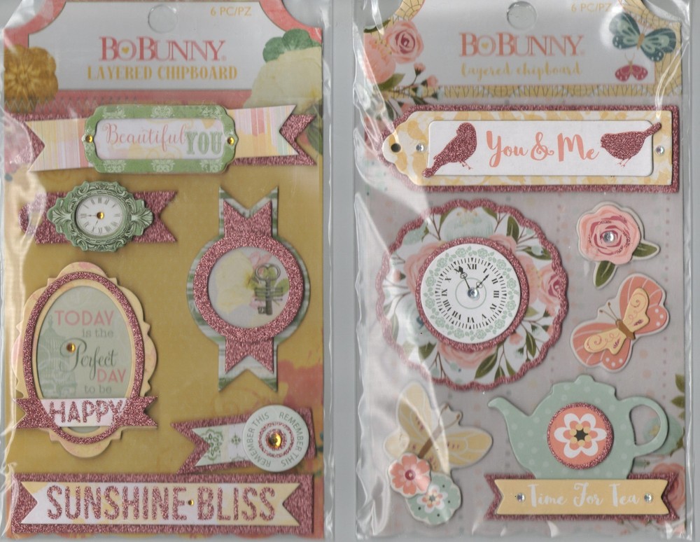 Bo Bunny LAYERED CHIPBOARD~several varieties~So BEAUTIFUL & useful! QUICK SHIP!