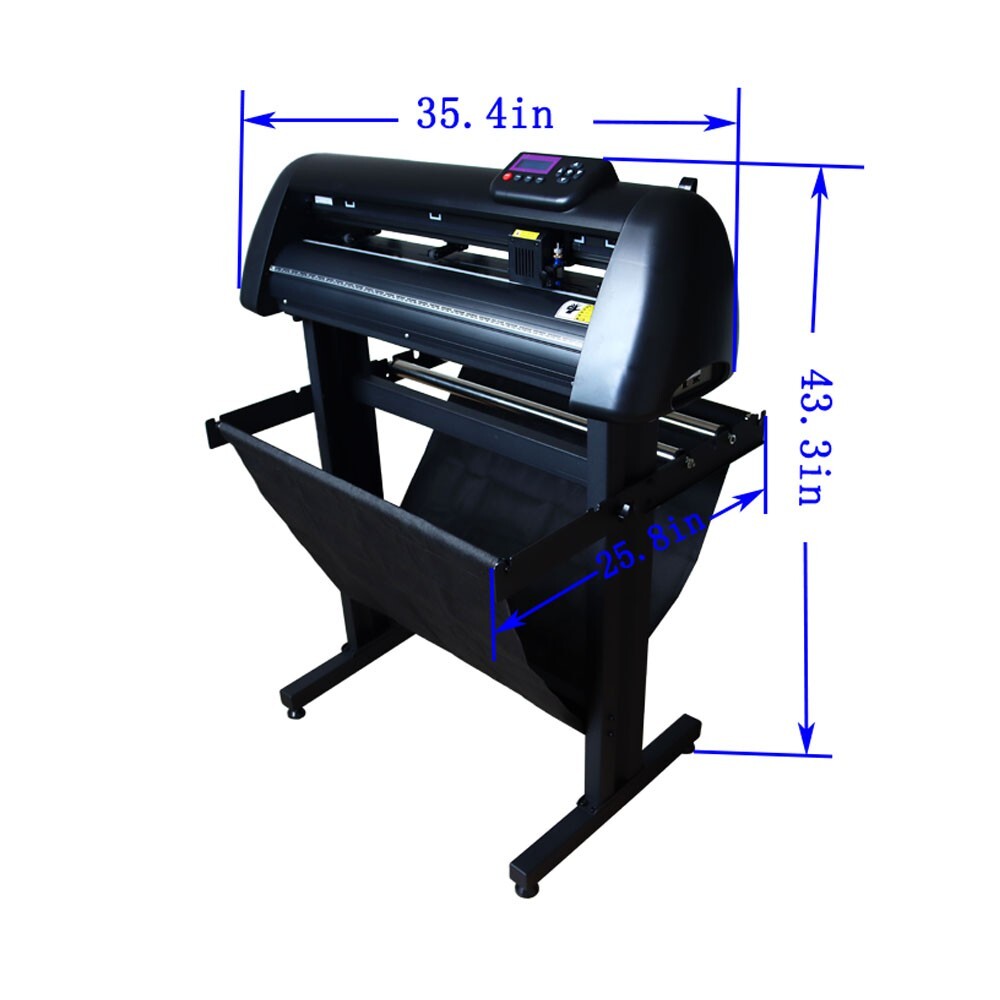 Vinyl Cutter Machine, 24 in Max Paper Feed Cutting Plotter with Automatic Edge I