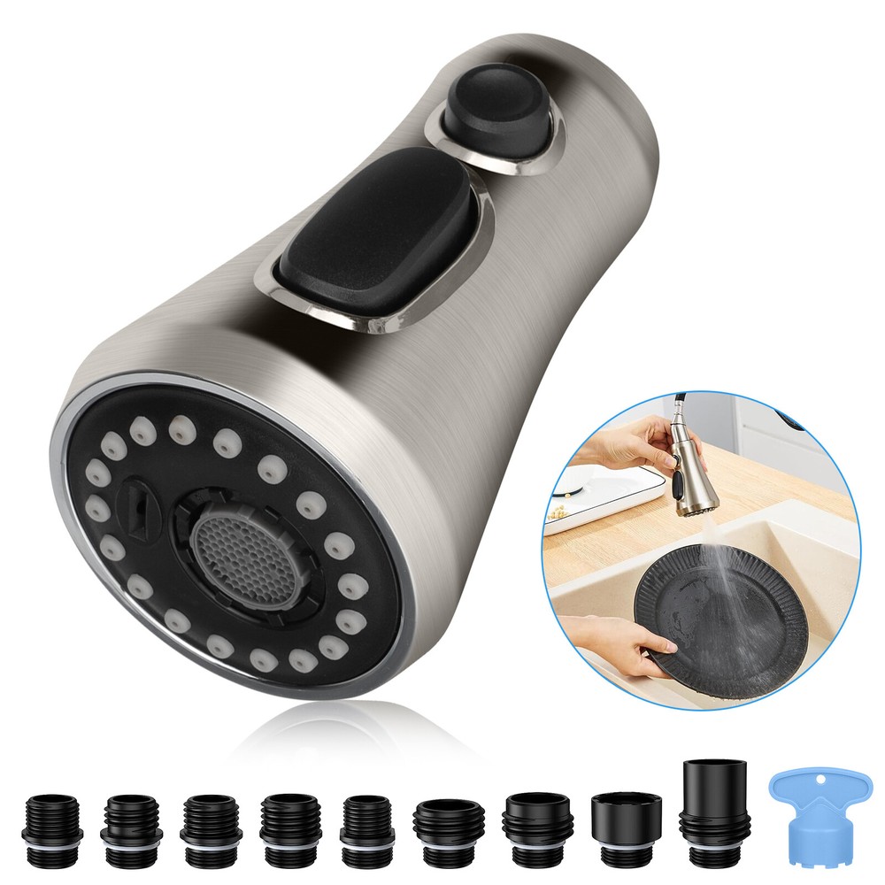 Sprayer Head Pull Down Kitchen Faucet Replacement Part Chrome Silver USA Stock