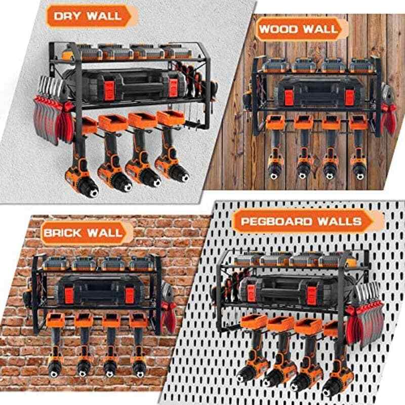 Heavy Duty 3-Layer Wall Mount Power Tool Organizer