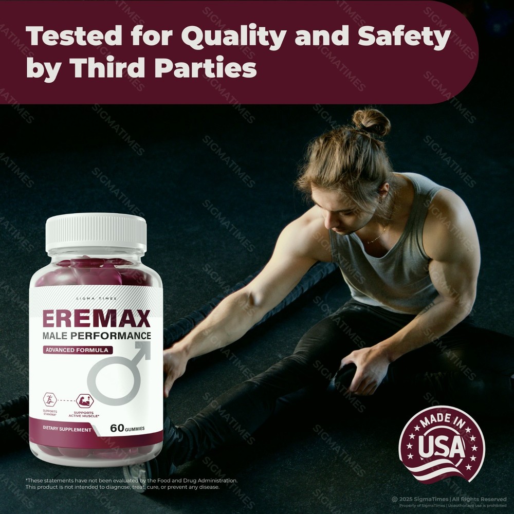 Eremax Gummies – Men’s Vitality & Performance Support Supplement -2 Pack