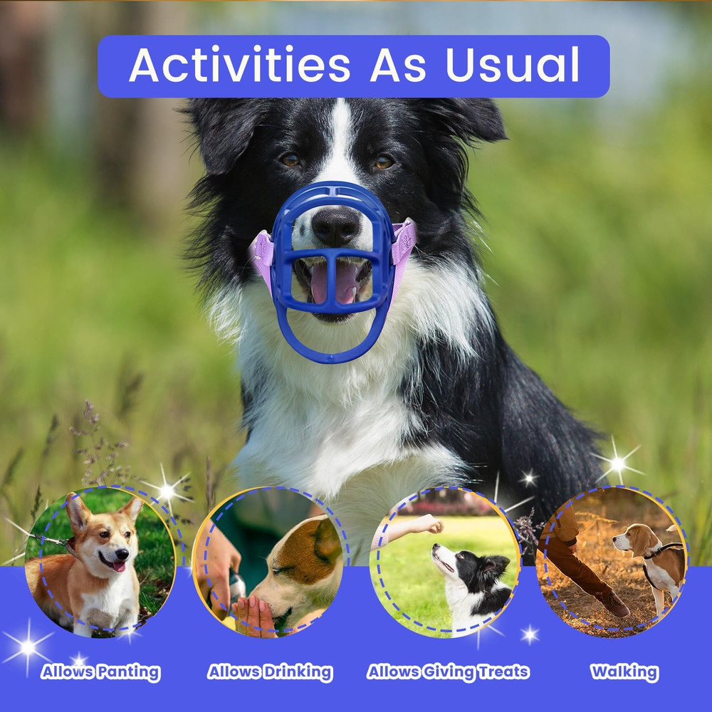 Basket Muzzle Allows Panting Drinking - anti Biting Chewing, Suitable for Groomi