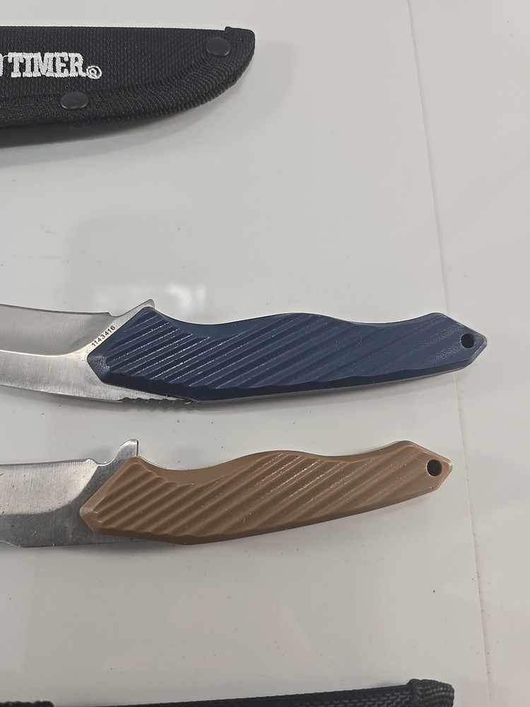 Old Timer Combo Pack of 2 Fixed Blade Knives with Sheaths