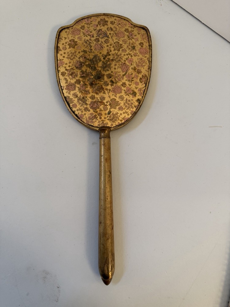 Antique Brass Hand Held Mirror