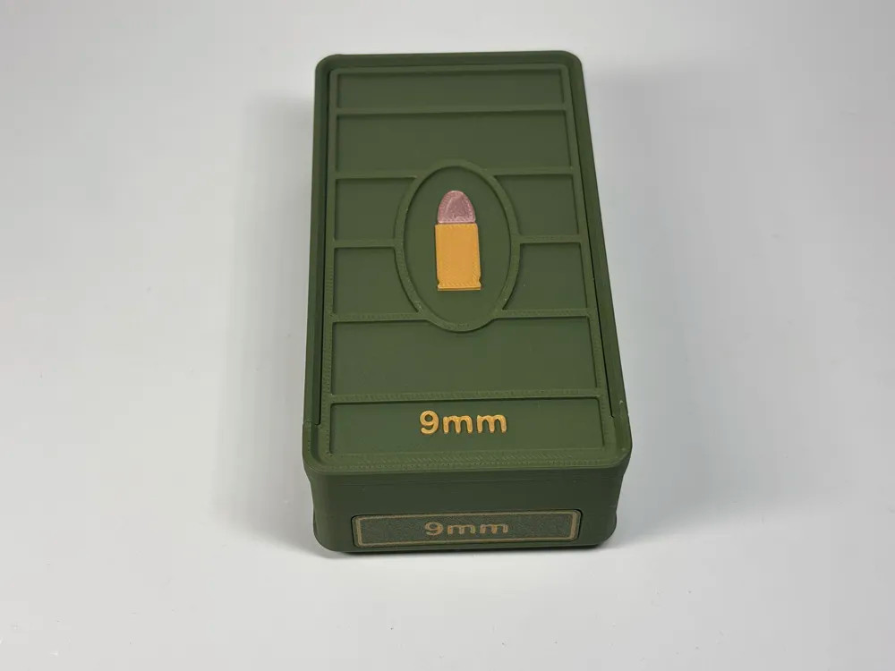 Stackable Ammo Storage Box 9mm Luger 50 Rounds