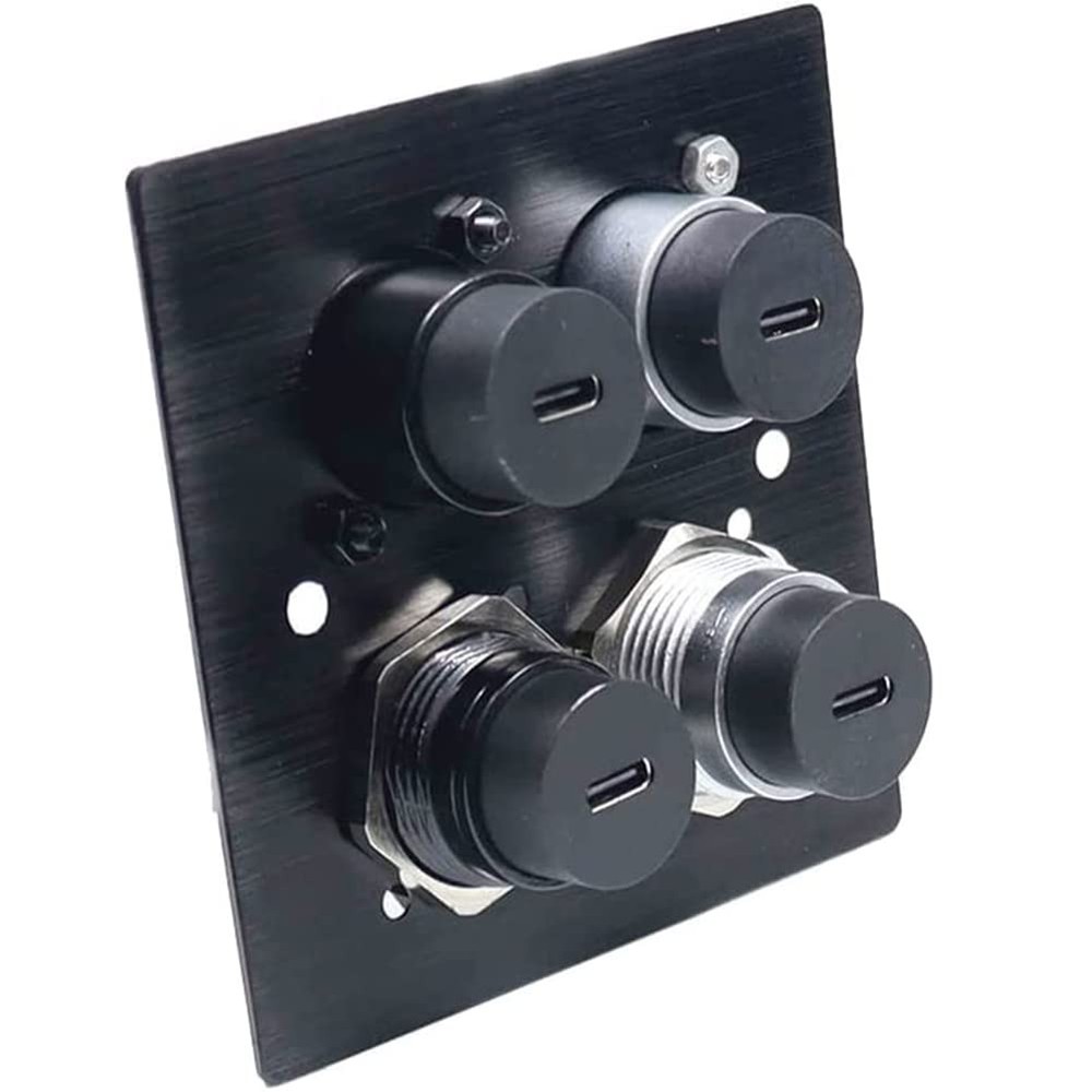 2PCS USB 3.1 Type C Panel Mount Coupler, D-Type Module USB C Pass Through Con...