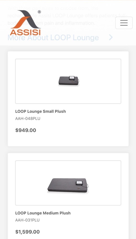 Two Assisi Loop Lounges - Small & Large plus Controller