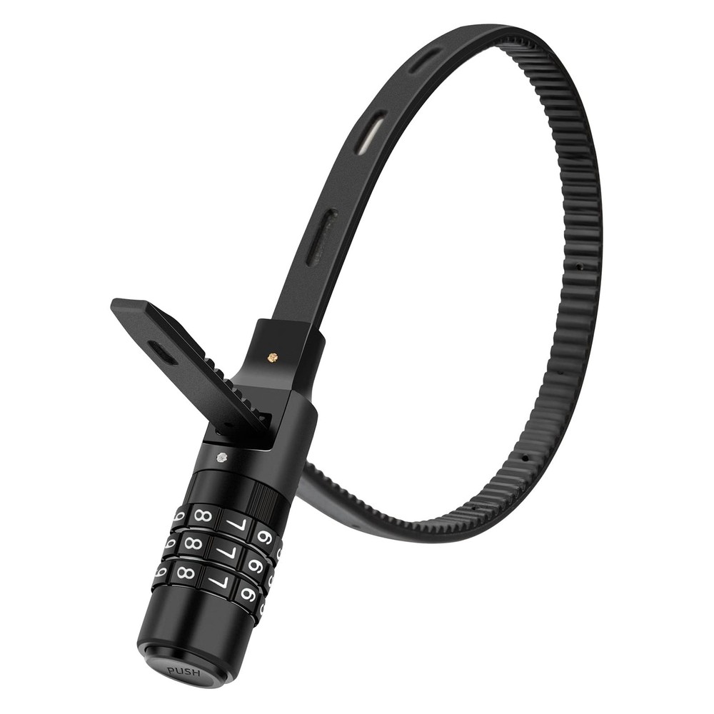 ROCKBROS Steel Core Security Zip Tie Lock Multi-Use, 3-Digit one-size, Black