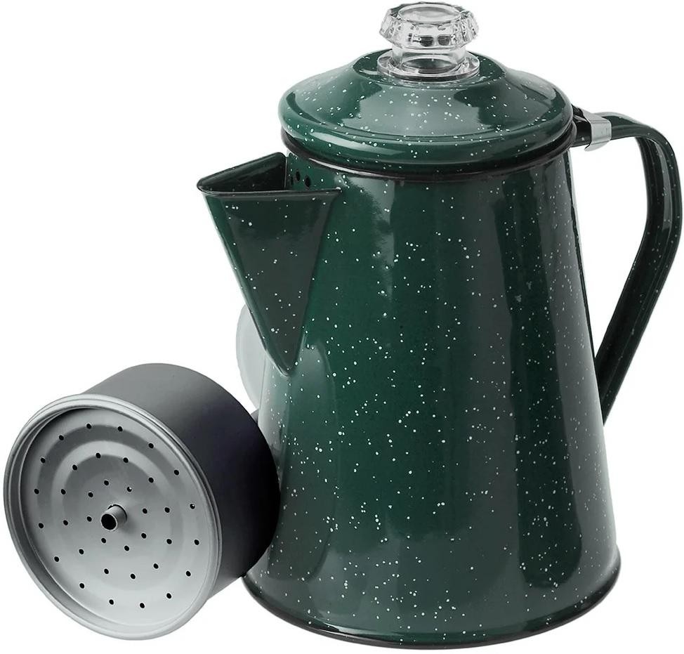 Enamelware Percolator 8 Cup  Coffee Pot - Classic Campfire Brewer