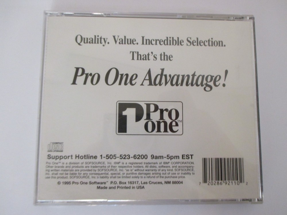 Multimedia Algebra II : New Sealed CD-ROM Pro One Software 1995