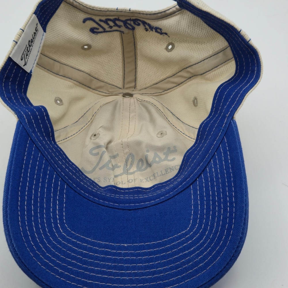 Titleist Blue White Script Logo Adjustable Strapback Golf Hat OSFA