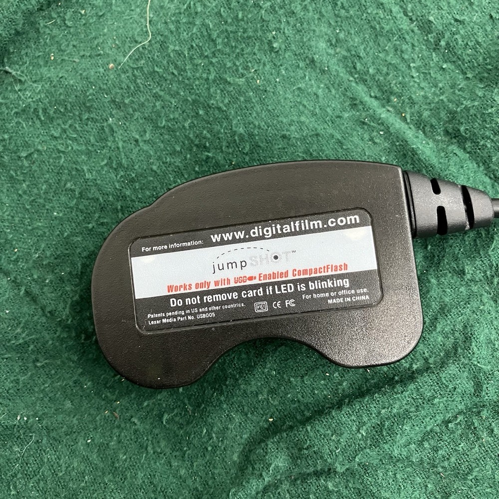 Lexar JumpShot Digital Compact Flash Card Reader USB USB005 Black
