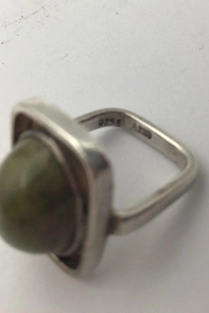 A Ring Sterling Silver Ring with Mosagat