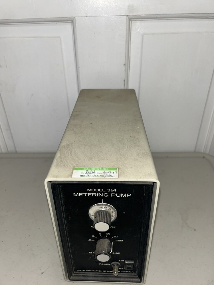 ISCO Model 314 Metering Pump Model 314 Metering Pump Flow Meter Model 314
