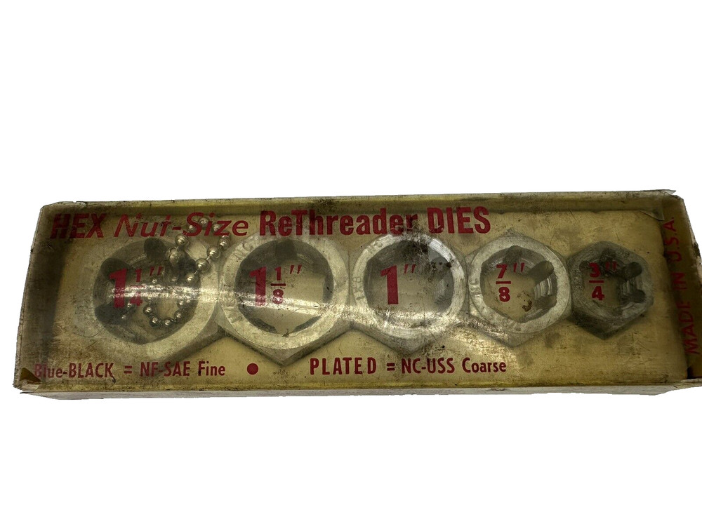 Mac Tools Rethreader Hex Die Sets TR25U & TR25S (Course and Fine) 2 Sets