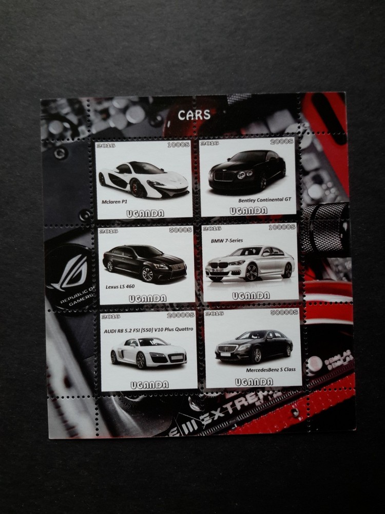 stamps Uganda 2016 Autos MNH