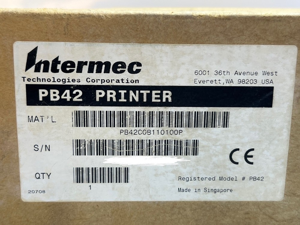 Intermec PB42 4 " Portable Thermal Printer Receipt