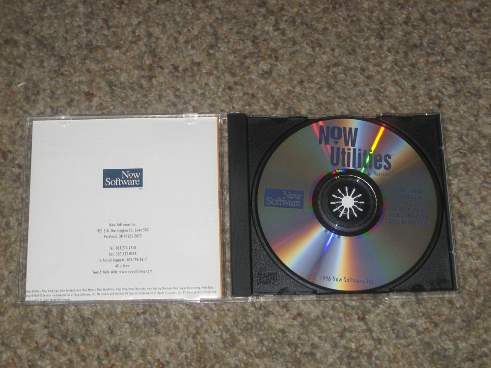 Now Utilities Version 6.0 for Mac OS CD 1996 Now Software, Inc.