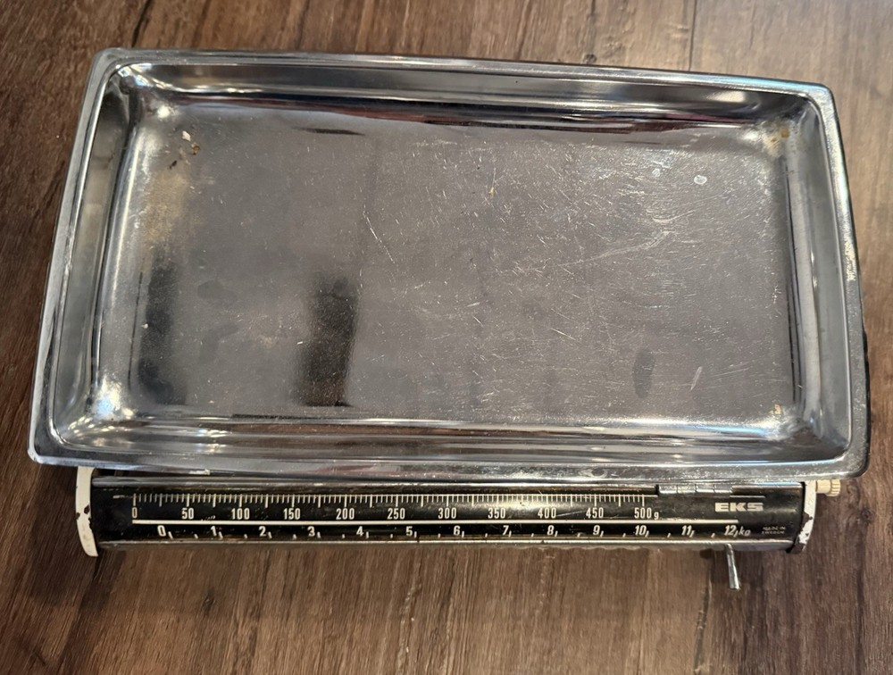 Vintage EKS Swedish Mechanical Sliding Retro Kitchen Scale