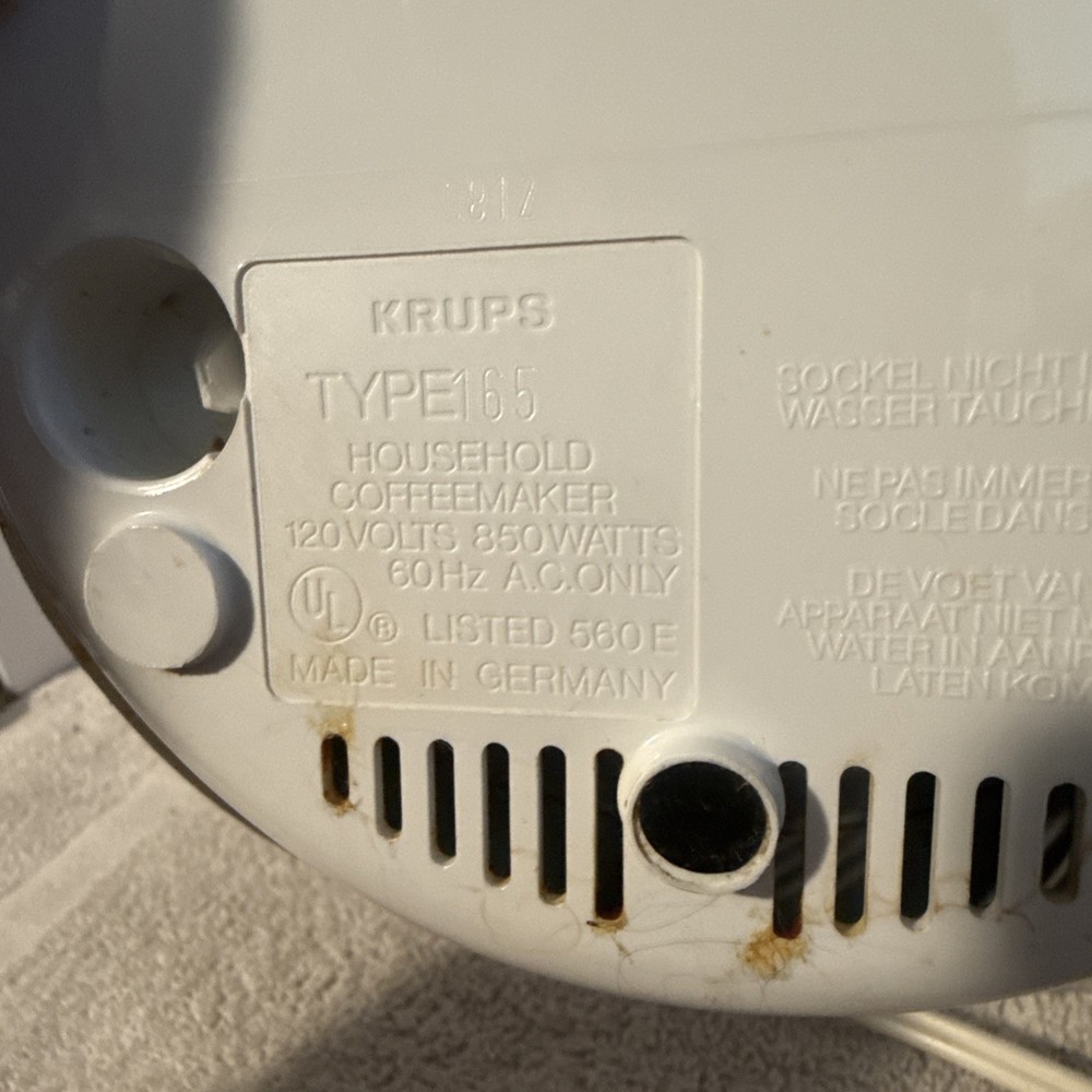 Krups Type 165 Programmable Household Coffee Maker Made In Germany Tested Works