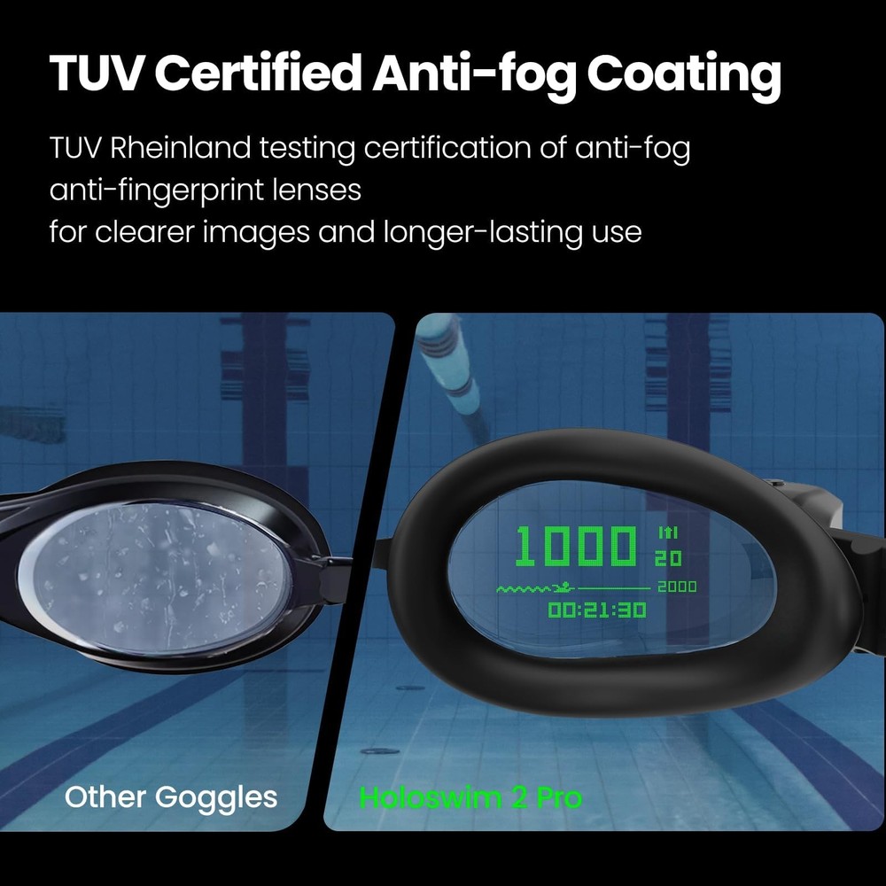 Smart Swim Goggles 2PRO, AR Real-Time Display, Data Tracking & Training Plans...