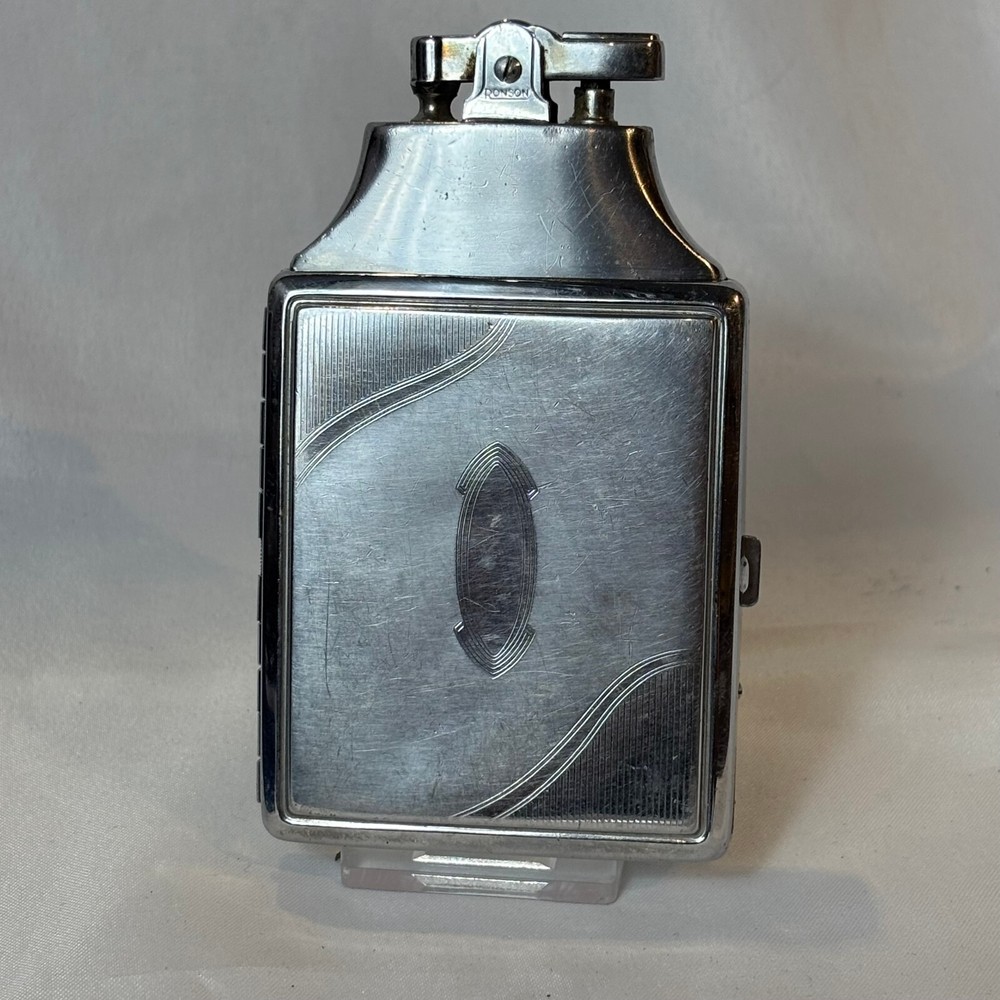Vtg Ronson Mastercase Lighter Cigarette Case Combo