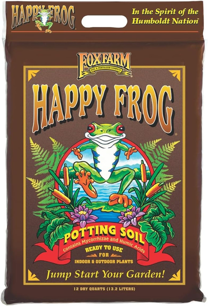 Happy Frog Potting Soil - Ready-To-Use Amended Container Blend with Soil Microbe