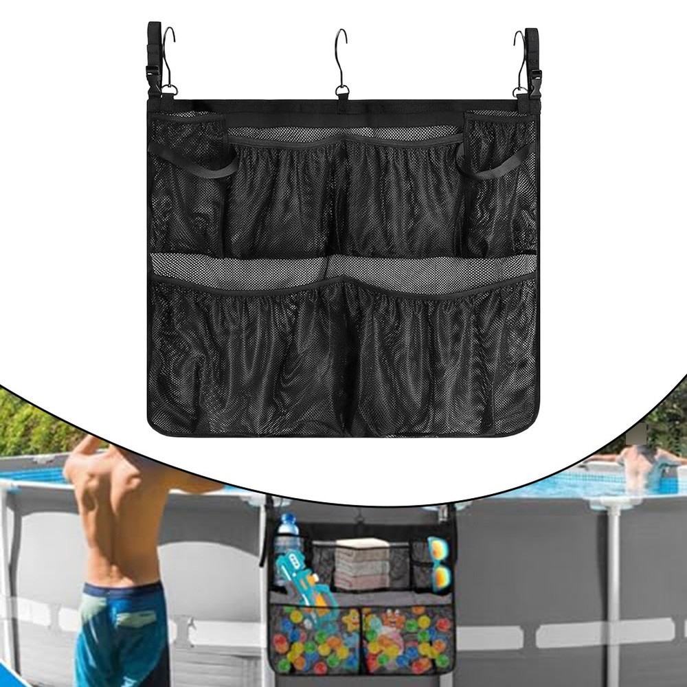 Functional Pool Storage Basket with Five Compartments for Various Items