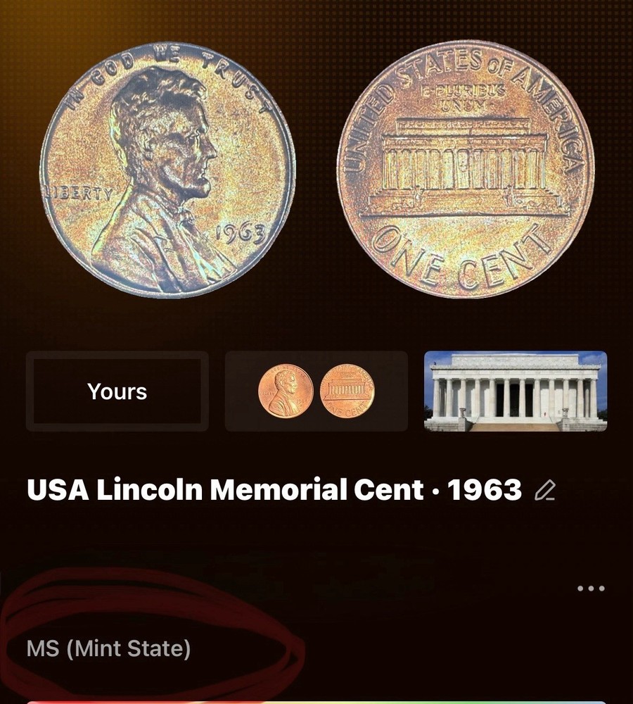 1963 D Lincoln w/Errors, Doubling on GOD & WE, UNC, Beautiful RED!