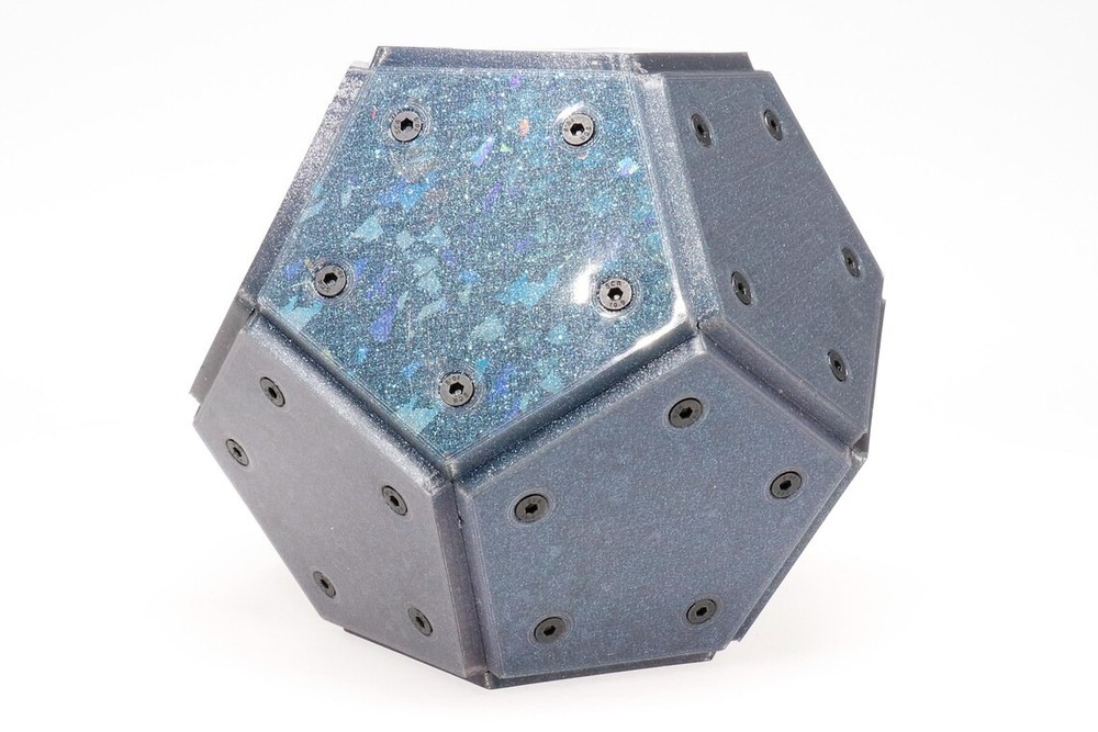 Dodecahedron holographic platonic solid for meditation altar