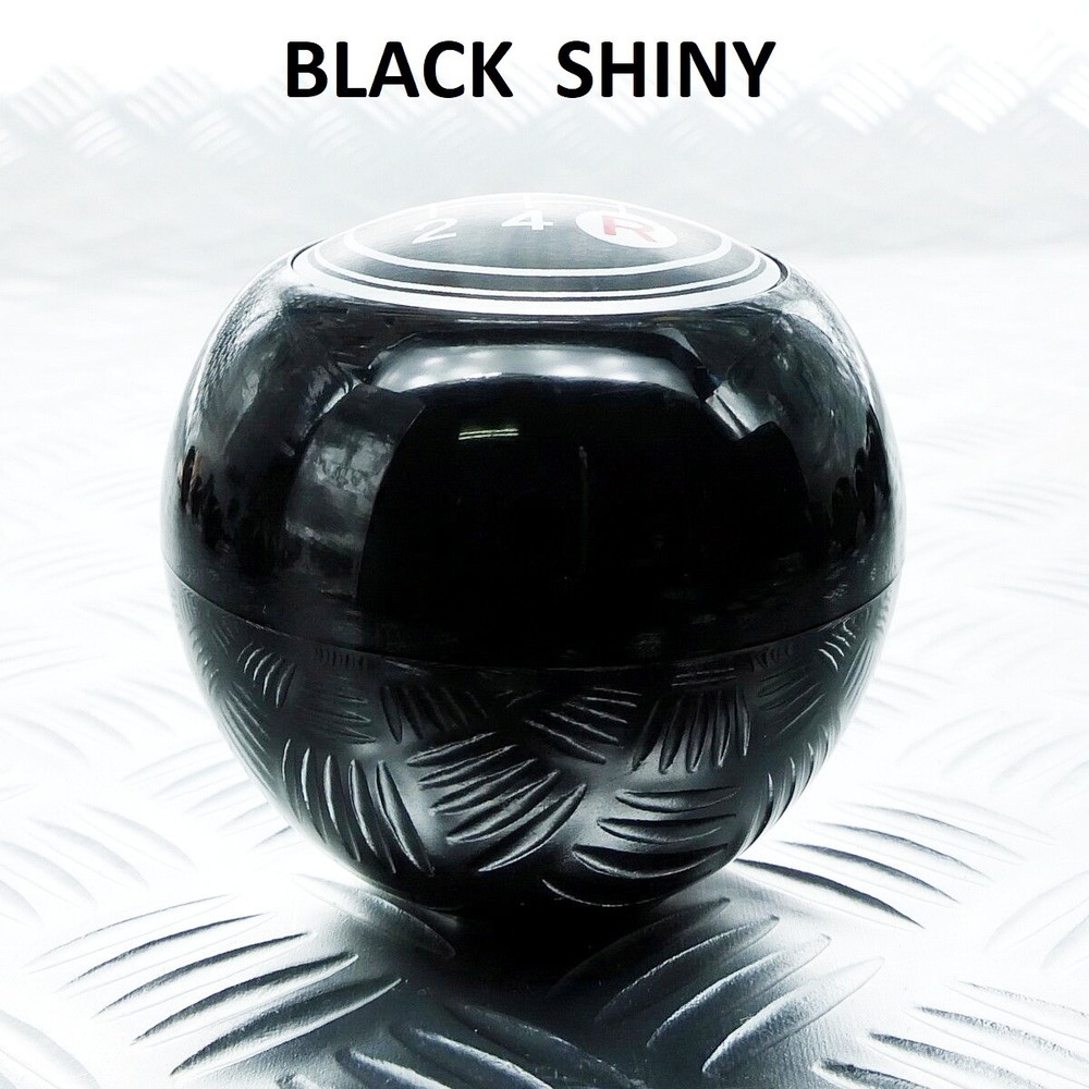 SHINY SHIFT KNOB 4 SPEED BLACK MANUAL THREAD SIZE 8 MM 12 MM