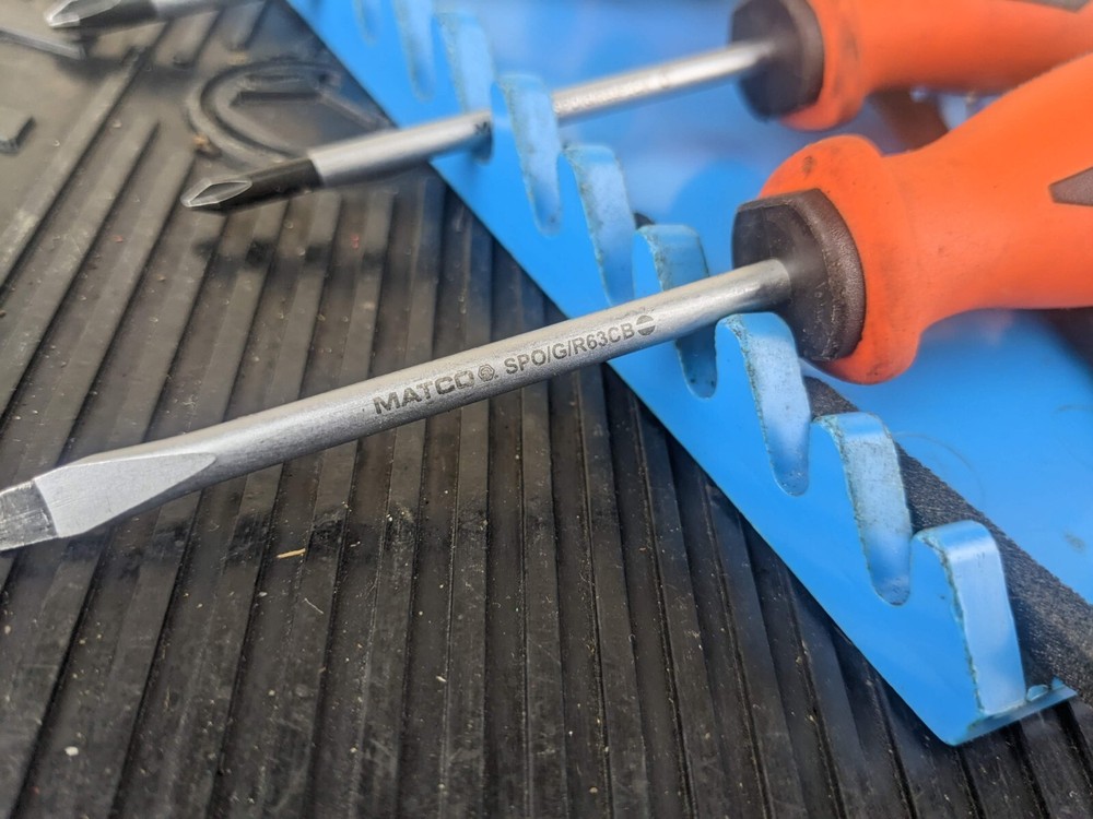 #ay954 Matco Tools 5 Pc Premium Orange Screwdriver Set
