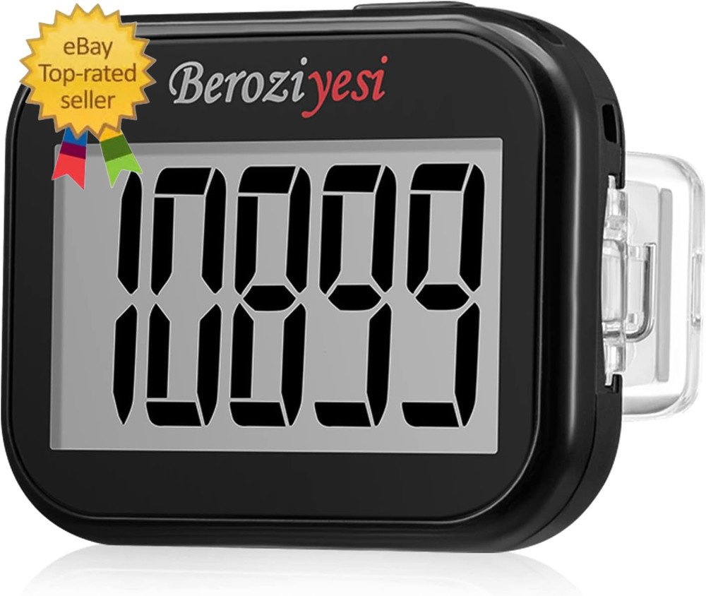 3D Pedometer for Walking, Simple Step Counter for Walking with Removable Clip